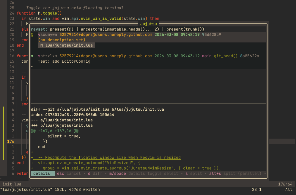 jujutsu.nvim in action